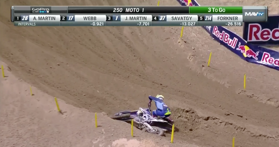 CRASH Alex Martin 2016 Spring Creek Motocross National GD2 Motocross Videos Vital MX