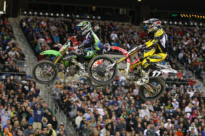Wilson and Tomac were in close contact early on, including some tough racing by both. Check the homepage for a full sequence of their biggest contact. Wilson and Tomac were in close contact early on, including some tough racing by both. Check the homepage for a full sequence of their biggest contact.