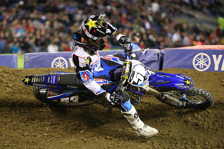 But it was Ryan Sipes (Star-Valli Rockstar Yamaha) who took the early lead. He never gave it up, and was never challenged...other than by the Seattle track. But it was Ryan Sipes (Star-Valli Rockstar Yamaha) who took the early lead. He never gave it up, and was never challenged...other than by the Seattle track.