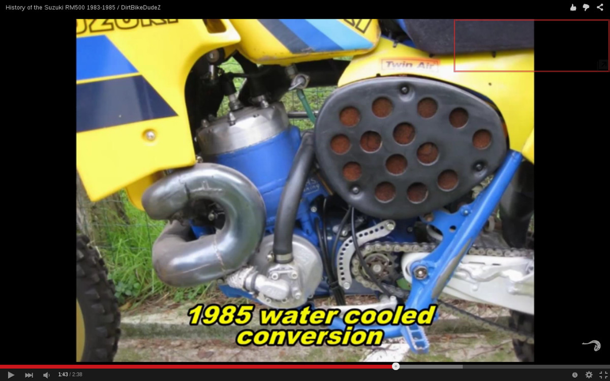 Who knew? 1985 RM500 with liquid cooling Old School Moto Motocross