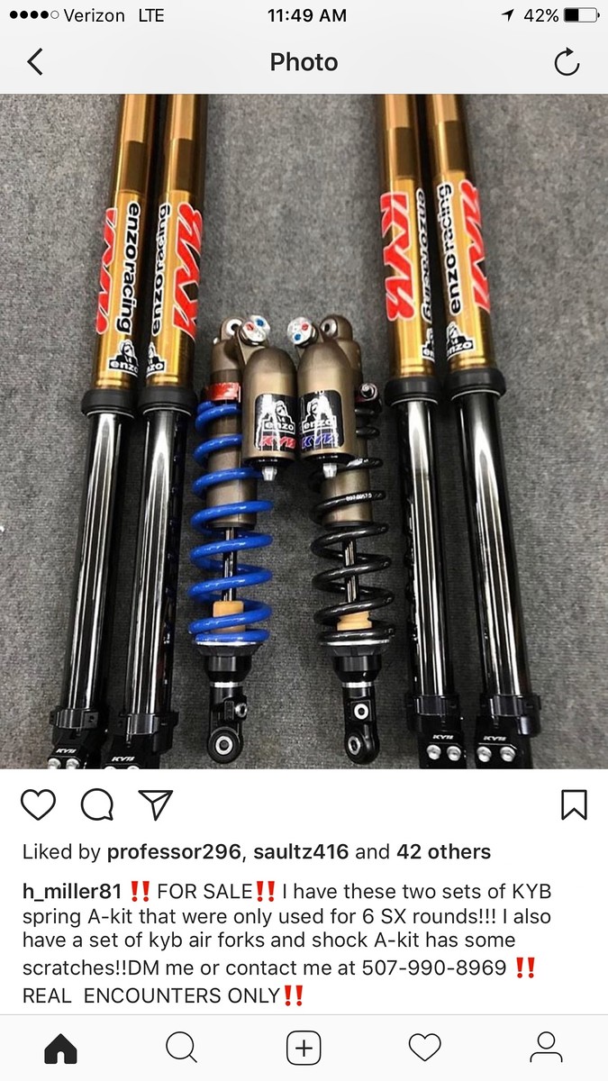 ENZO KYB A KIT 3 SETS For Sale/Bazaar Motocross Forums / Message
