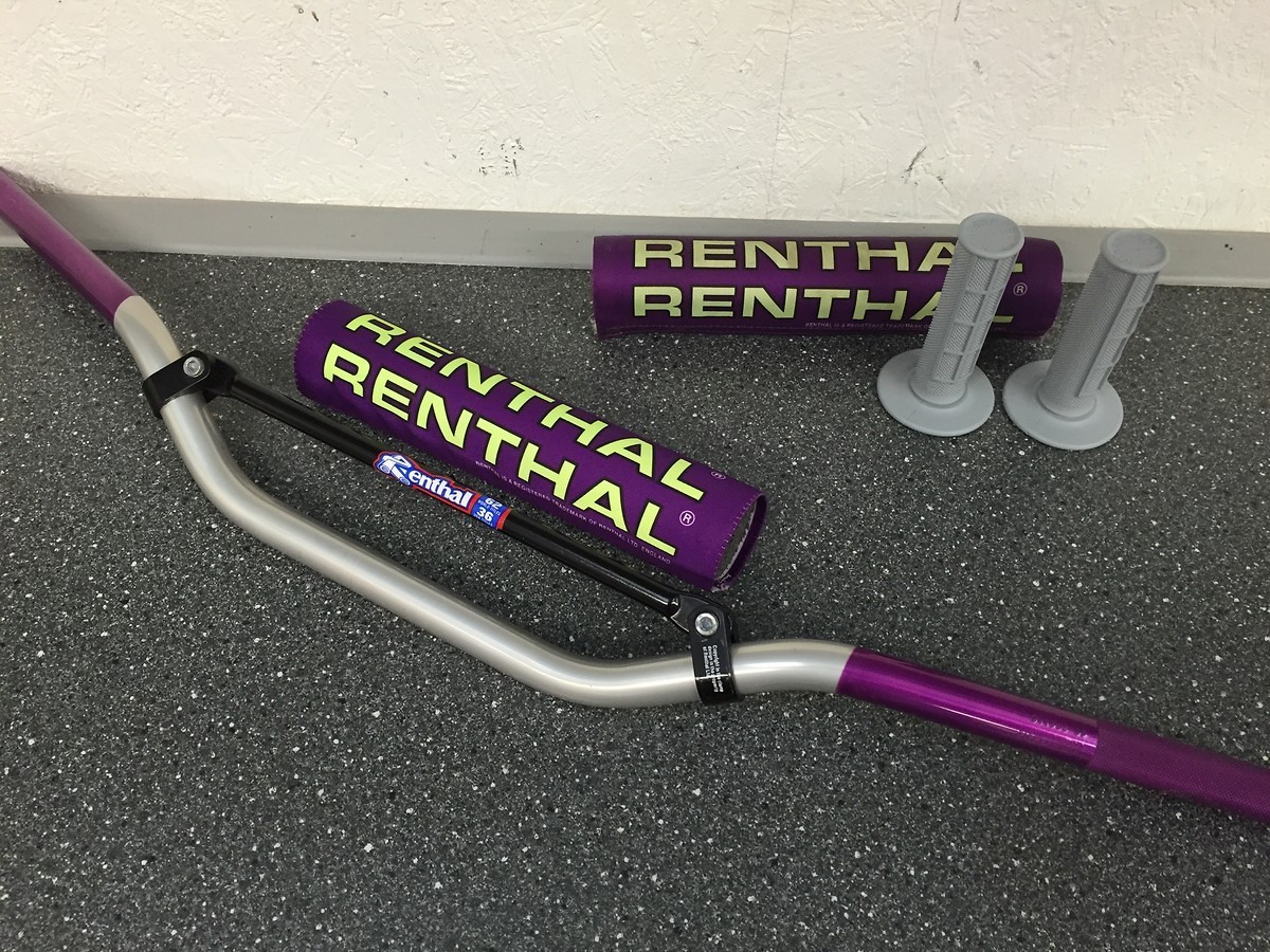 Wanted Purple Renthal cloth bar pad Old School Moto Motocross