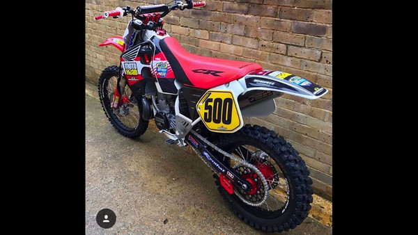 1985 CR500R Honda Radiator Shroud decals