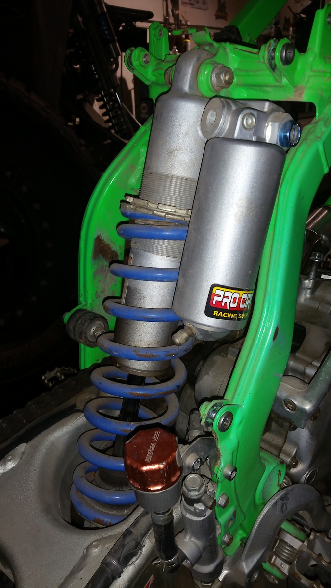 Splitfire 9902 kx125 pc kyb kit forks and shock blue caps 46mm800