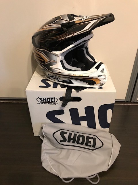 Shoei VFX-W Malice size L and XL Gold-Black New in Box - For Sale  