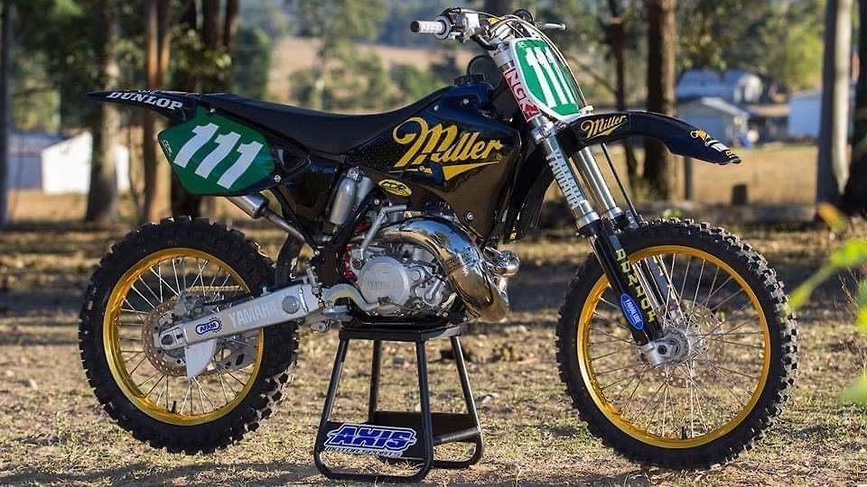 black and gold dirt bike