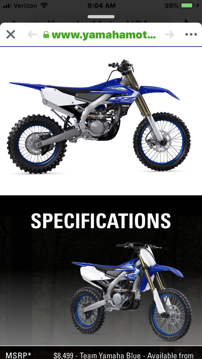 2020 yamaha 250x