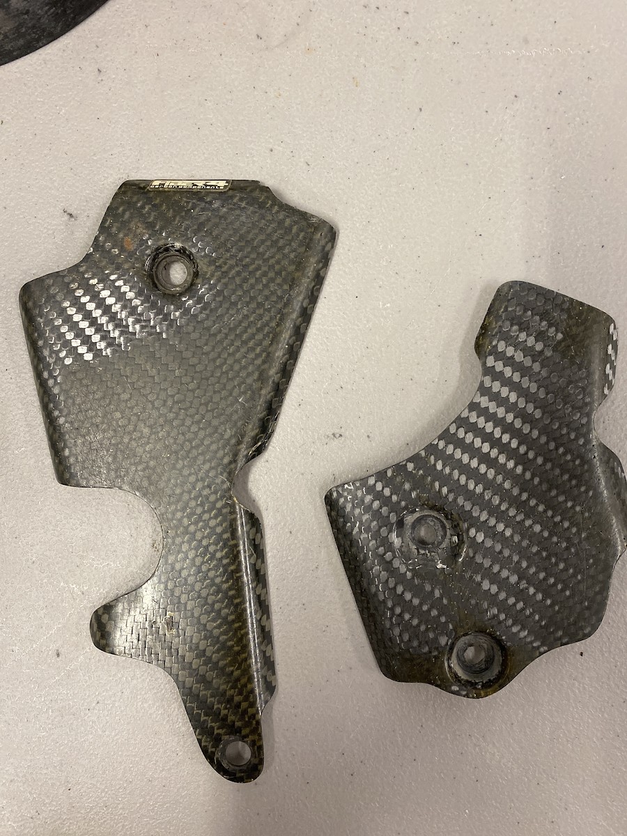 WTB carbon fiber frame guards and or skid plate 02 RM 125 For Sale