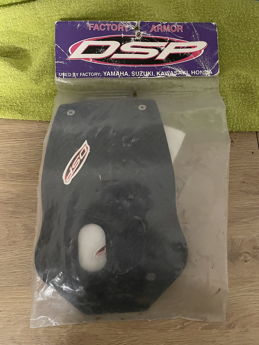 NOS DSP carbon fiber RM125 9600 frame guards & skid plate For Sale
