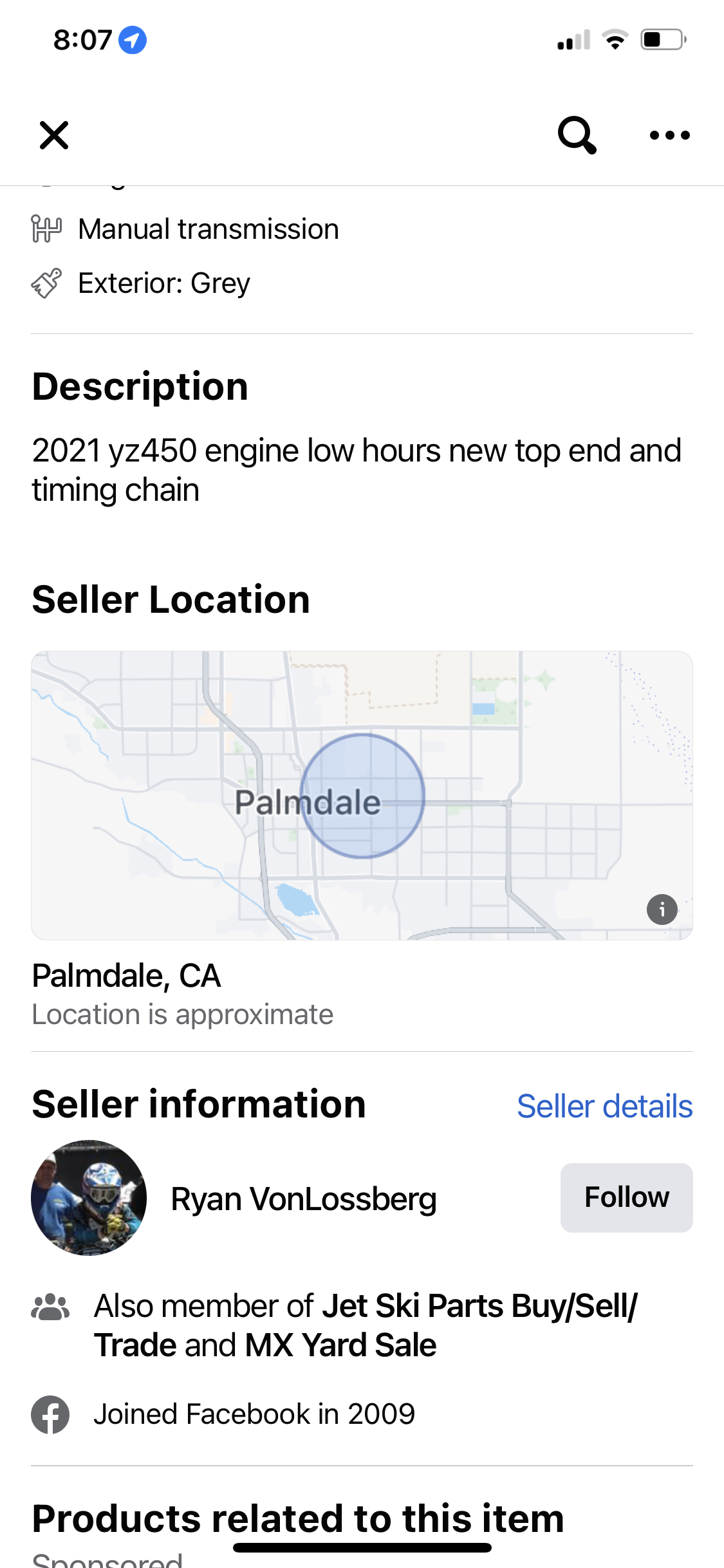 WANTED 2022 yz450f complete engine. For Sale/Bazaar Motocross