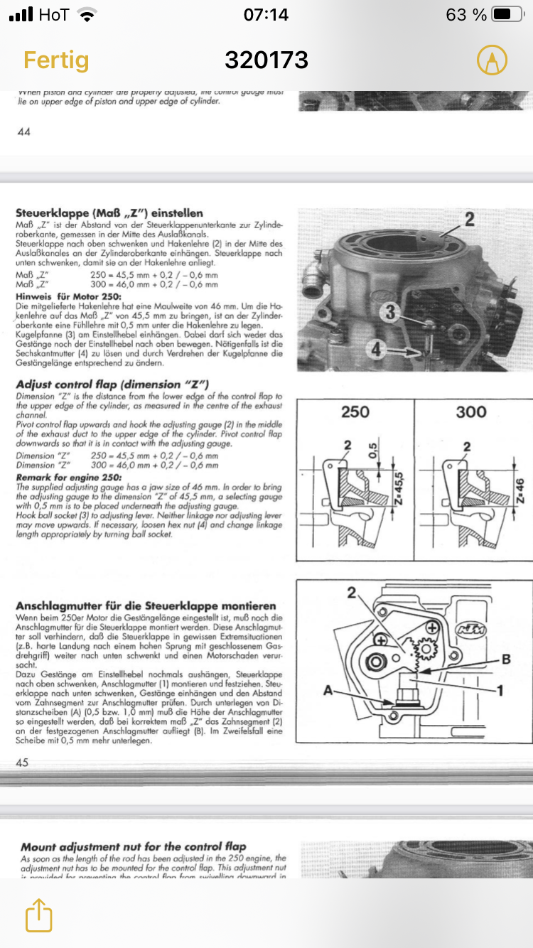 Early 90's KTM 300 power valve setting Tech Help/Race Shop