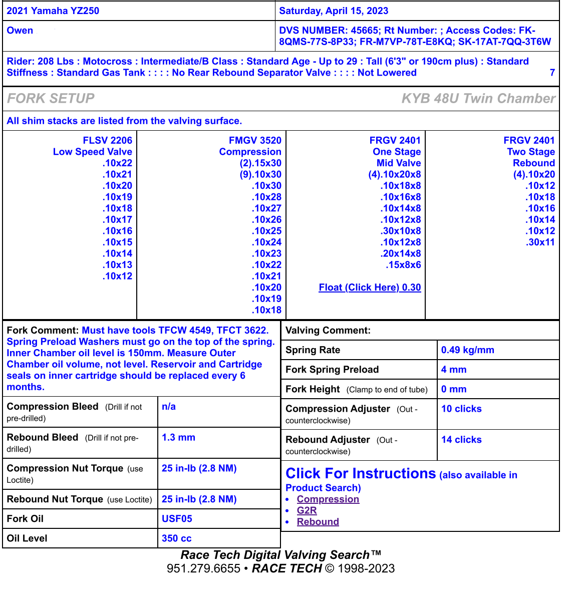 If I am too many clicks in on the forks, what shims do I change? Moto