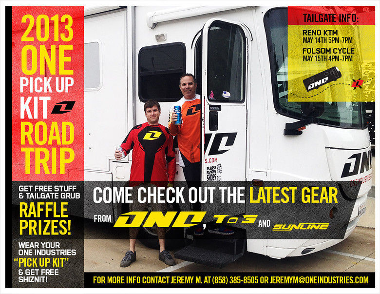 ONE Industries 2013 ONE Pick Up Kit Road Trip‏ Motocross Press
