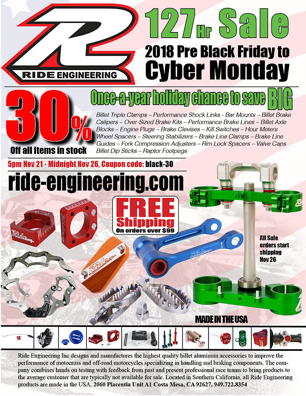 2018 Ride Engineering 127 Hour Sale Motocross Press Releases Vital MX