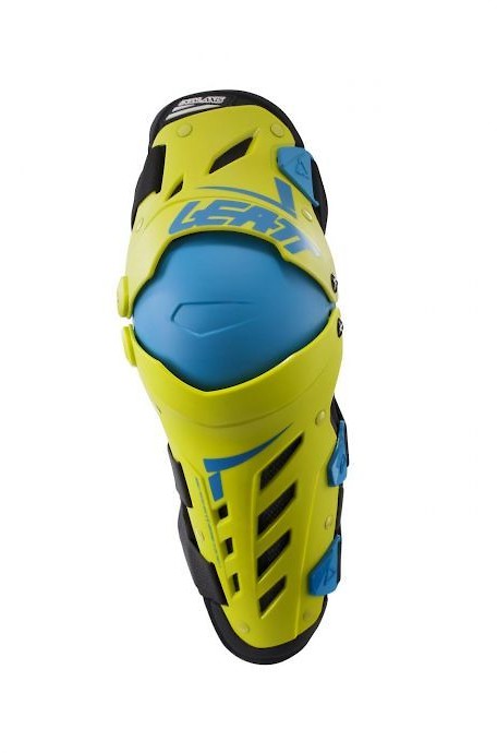 s1600 knee shin guard dual axis lime blue