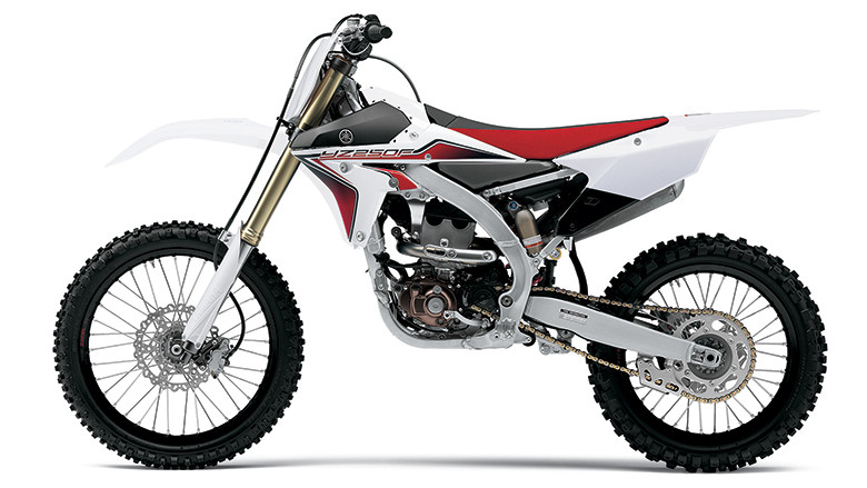 2015 Yamaha YZ250F in White.