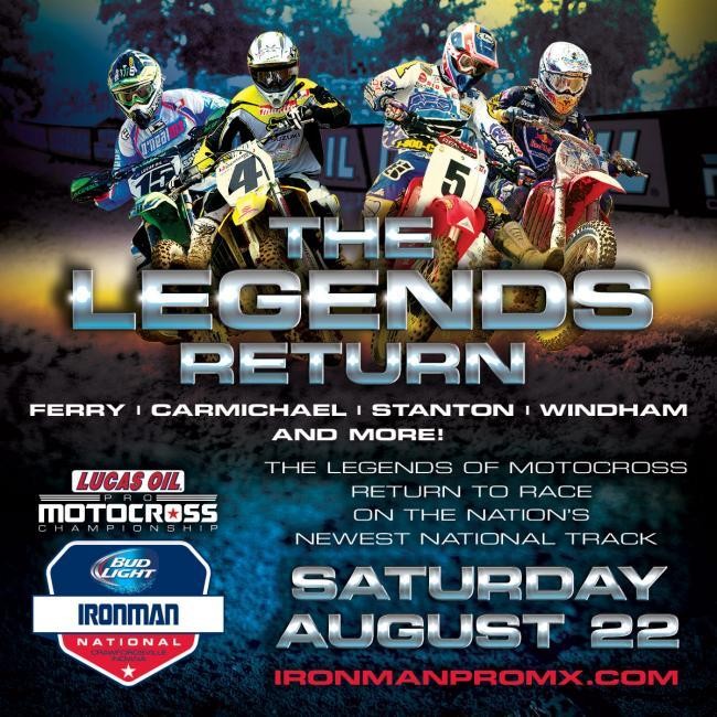 lucas oil pro motocross championship announces legends race as part moto championship flyer