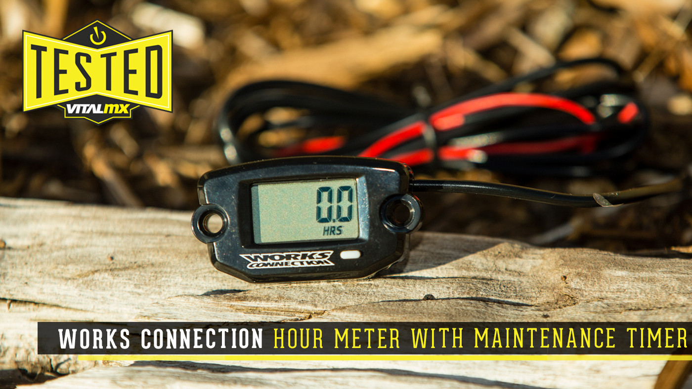 Works Connection Tach/Hour Meter with Resettable Maintenance Timer