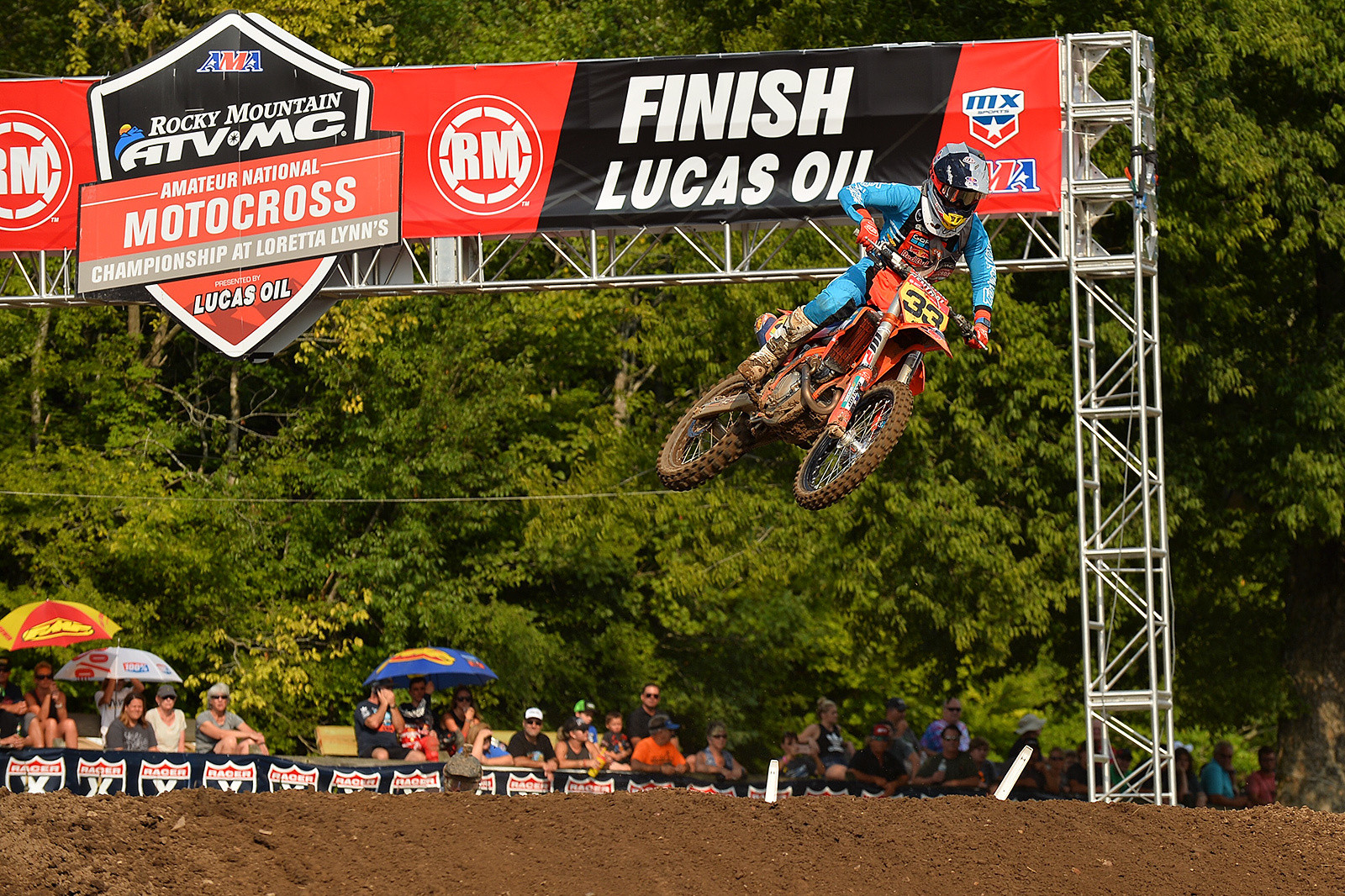 Red Bull/TLD KTM’s Derek Drake has been perfect in the 250B Limited class at Loretta Lynn’s, taking home the championship. 