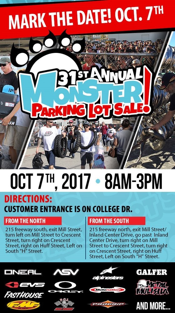 Chaparral Motorsports Announces 31st Annual Monster Parking Lot Sale