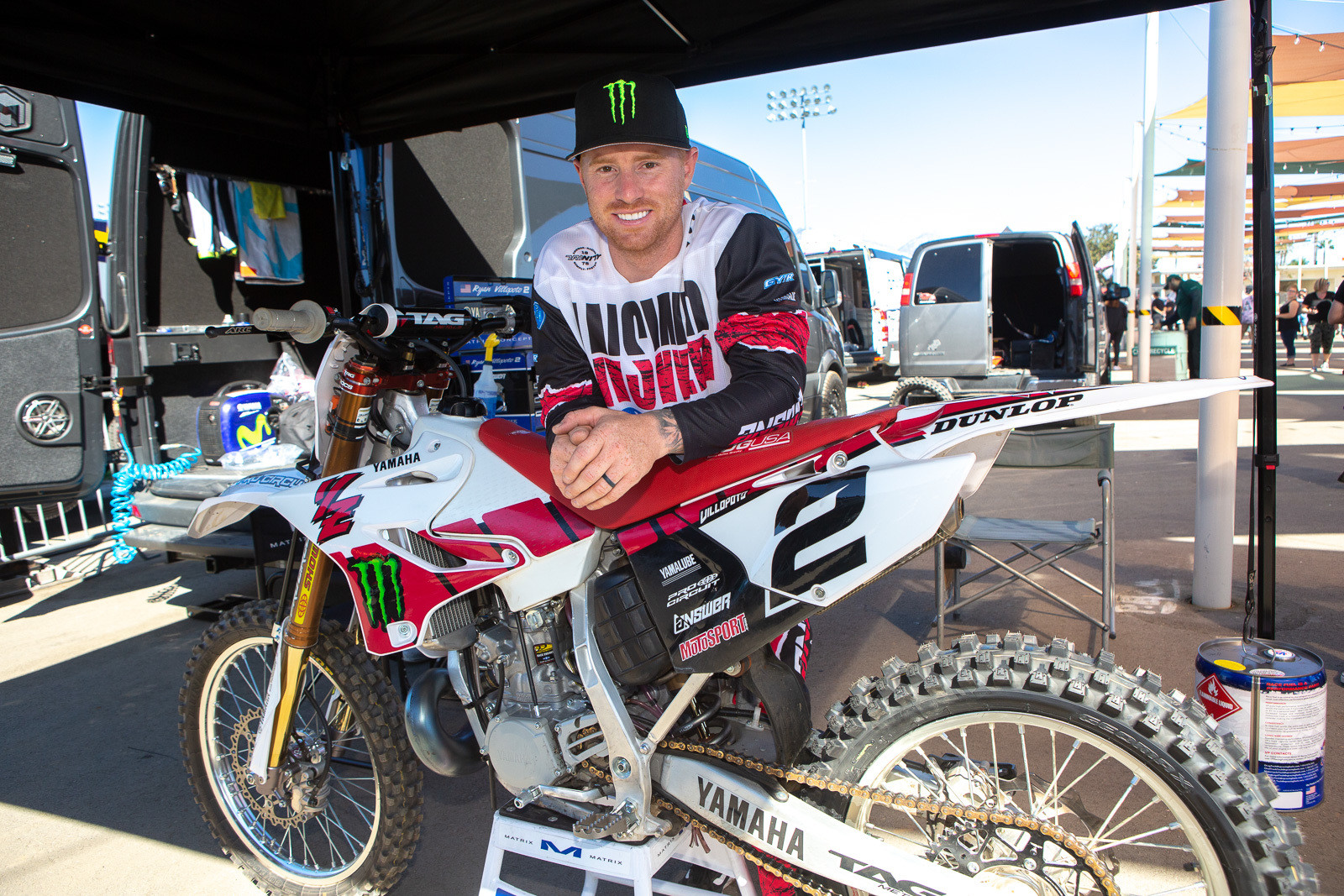 Ryan Villopoto came dialed in with a retro-styled '18 YZ250. The boys at Pro Circuit had done it up in full-race style.