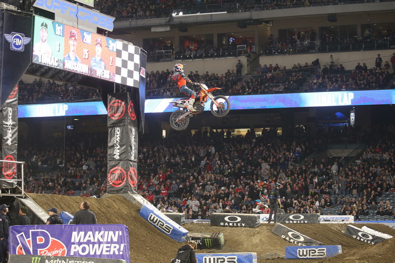 Cooper Webb secured his first Supercross win in the 450 class tonight.