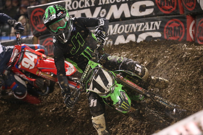 Joey Savatgy was looking solid until a bike problem forced him out of the race.