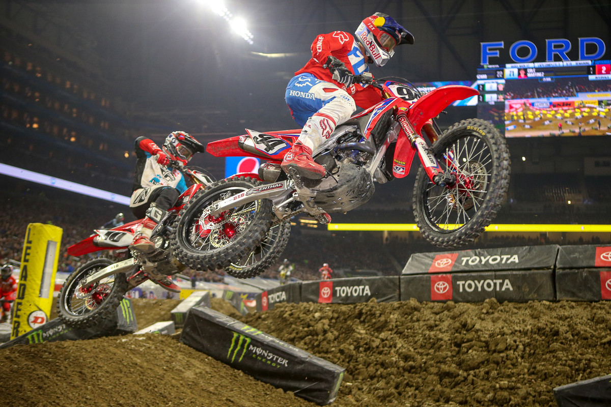 Ken Roczen had an okay weekend, with a 5-6-5 score, and fourth overall.