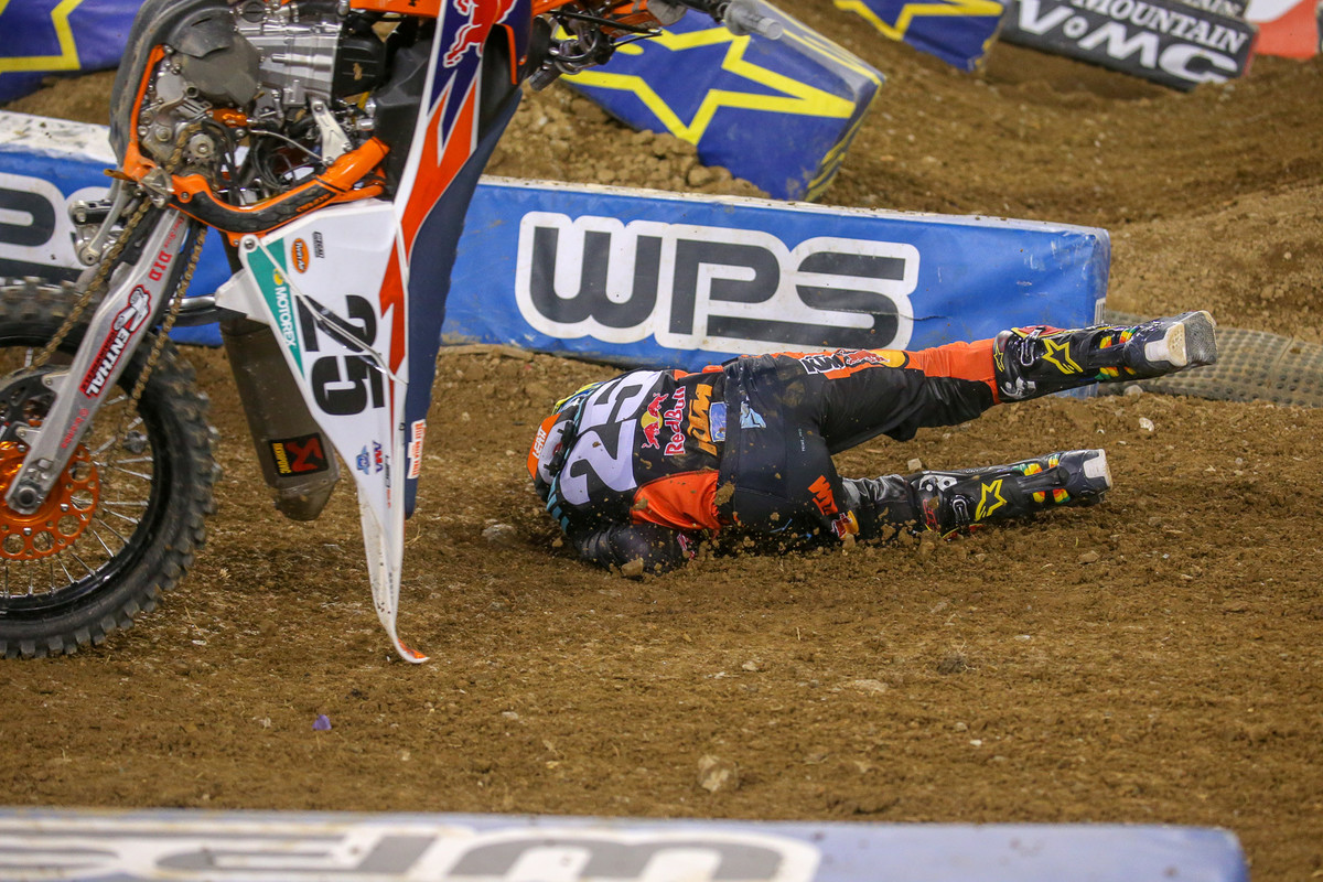 Unfortunately, Marvin went down in his heat race, after he got bucked off in the whoops.