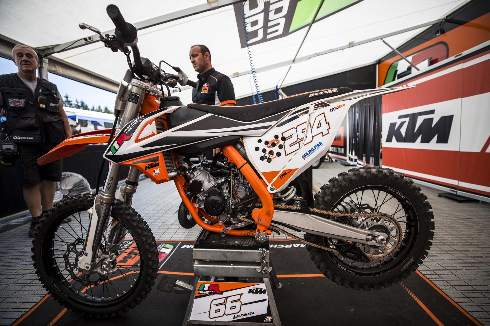 The Czech Republic saw the return of the EMX85 class. Here is Lata Valerio's Marchetti Racing Team KTM 85 SX. 