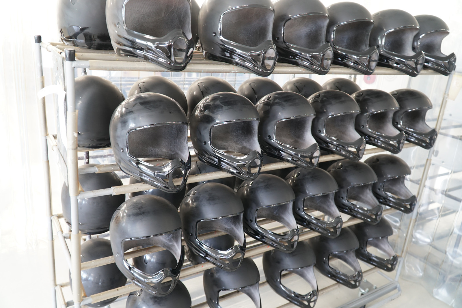 With none of the external venting features, you can see how round Arai helmets are.