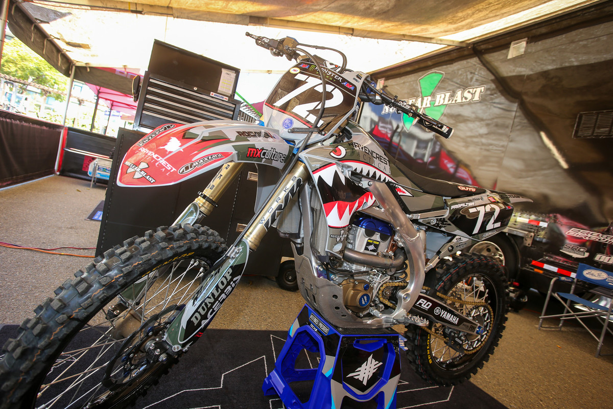 The Nuclear Blast/Rockwell Yamaha of Robbie Wageman also gave some top billing to Ravencrest Tactical.