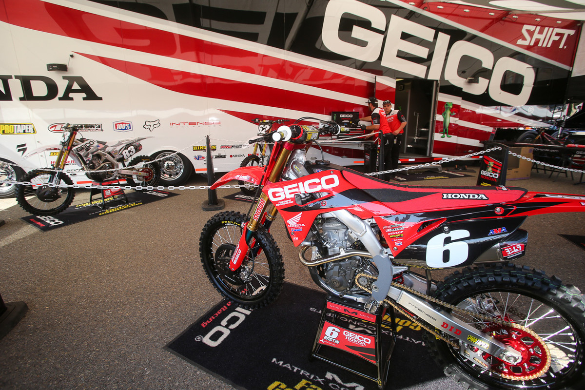 They also took the chance to display their East coast bikes, since that series starts next weekend.