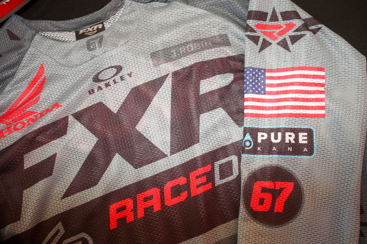 FXR did up some custom gear for the FXR Chaparral Honda guys. They got it as close as possible to flight suit gray.