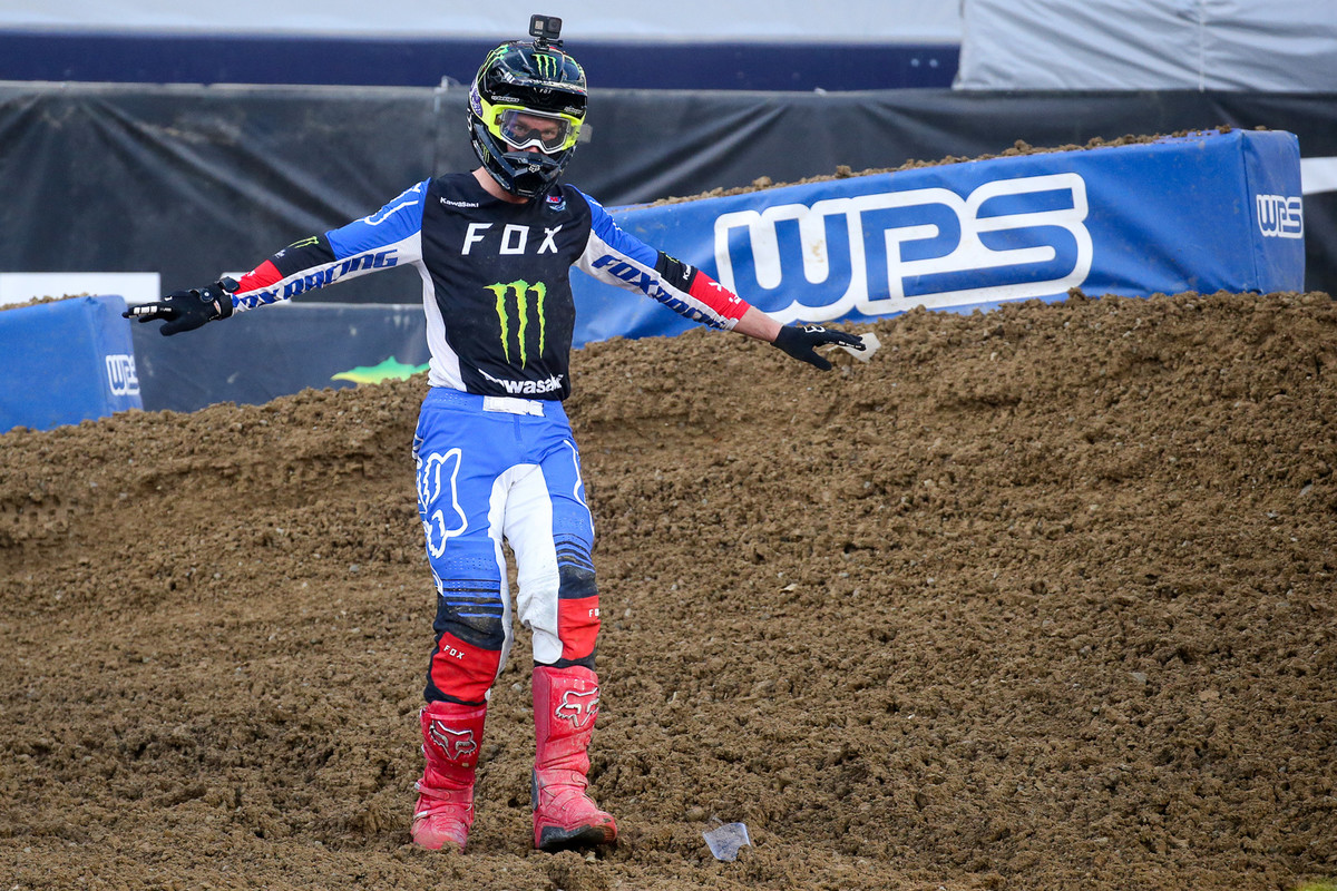 Adam Cianciarulo slid out in the last corner to end the final qualifying session and marked himself safe.