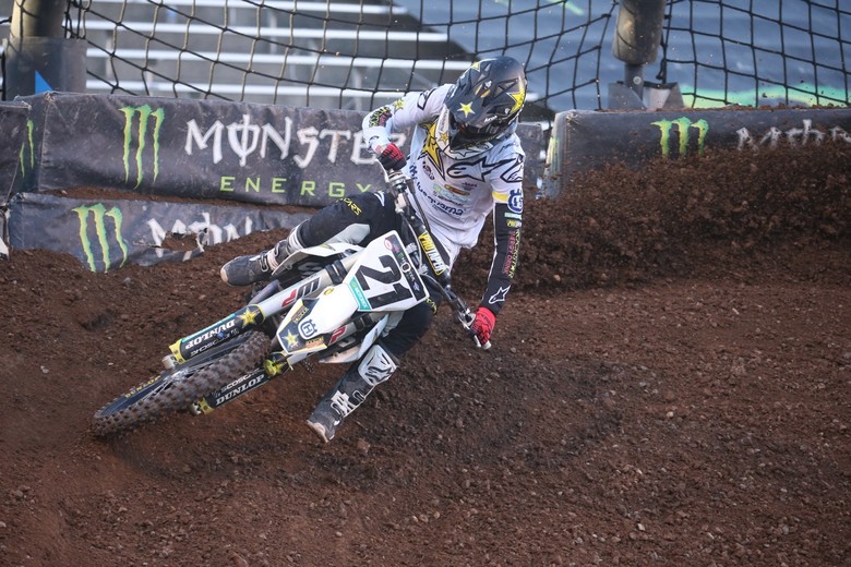 Jason Anderson crossed the finish line in fifth place.