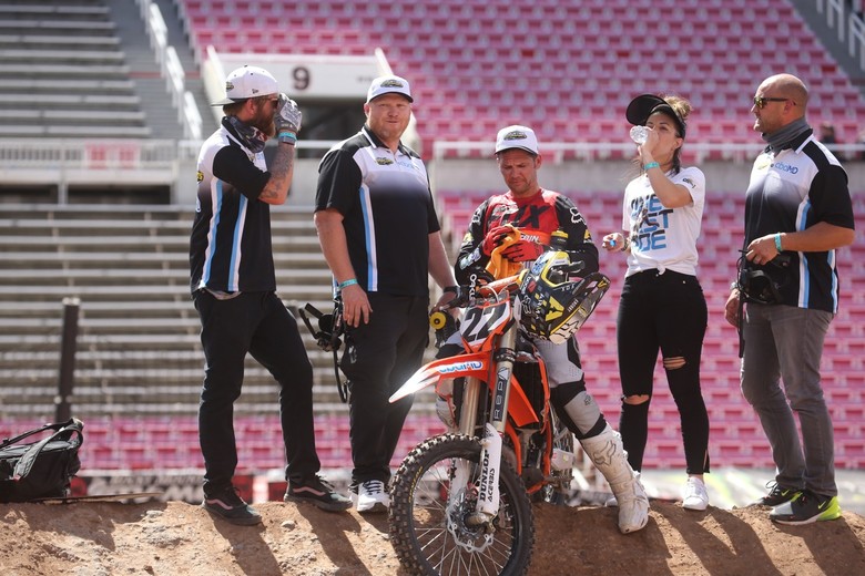 Chad Reed enjoying the moment.