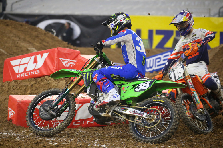 Forkner then held on to win the first heat race of the season.