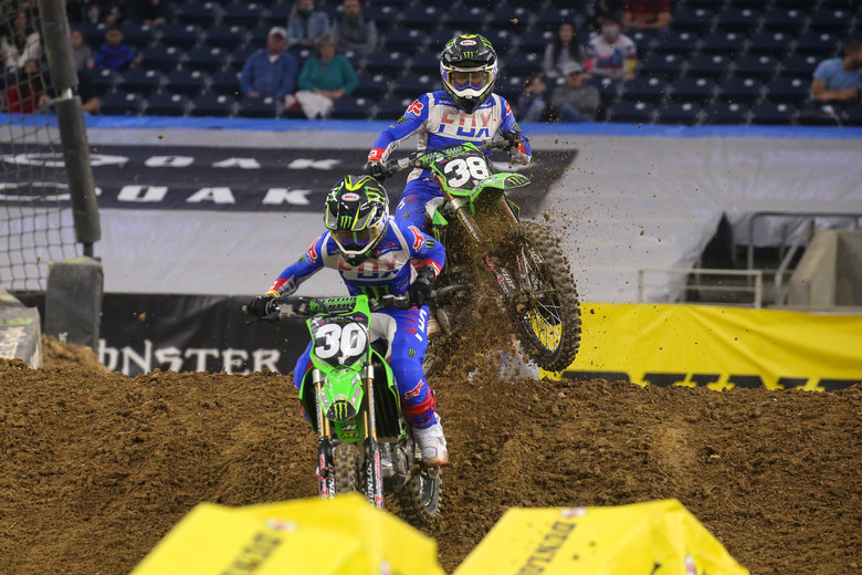 Austin Forkner then went after his teammate for the lead. He would eventually make the pass.