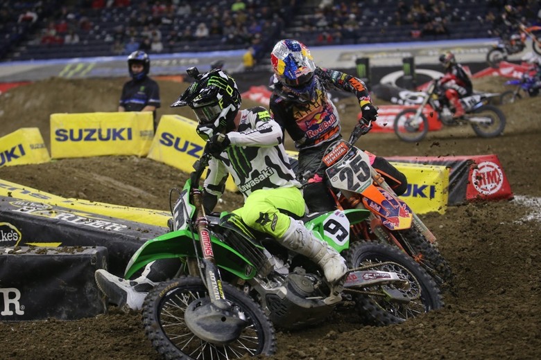 Adam Cianciarulo seemed to be engaged in battles all race long.
