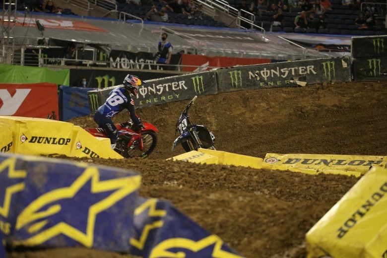 Christian Craig crashed out.