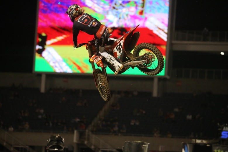 Justin Barcia charging.