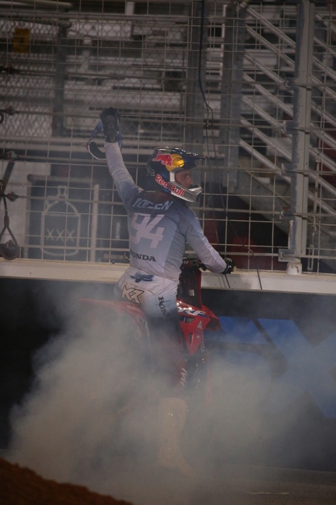 When you win at a NASCAR track, you gotta do a burnout.