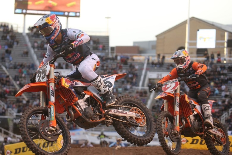 Cooper Webb pressured Marvin Musquin all the way to the end, but Marvin held on for the win.