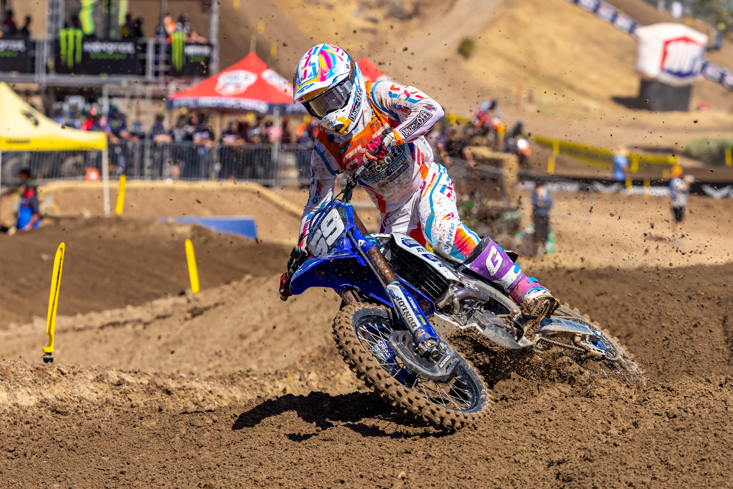 Those Gaerne SG-22s be popping! Coty Schock had an improved moto one over last week...but a bike issues caused a pre-mature end to moto two.