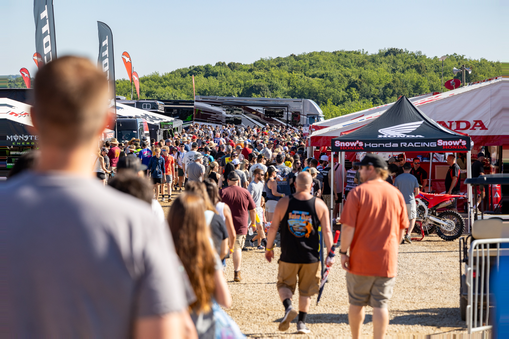 Packed pits.