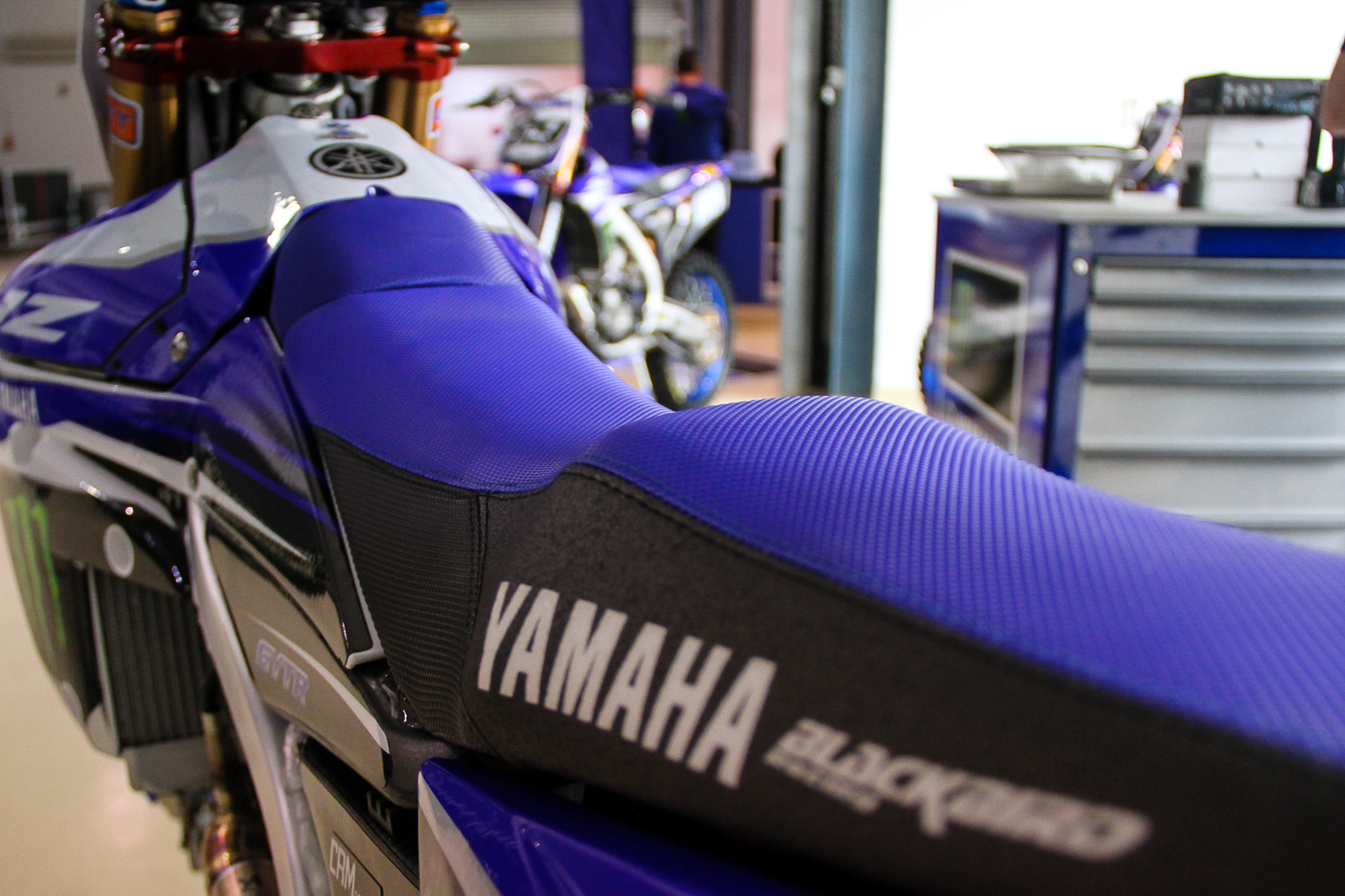 Jeremy Van Horebeek's Seat Bump Vital MX Pit Bits 2017 MXGP of Qatar