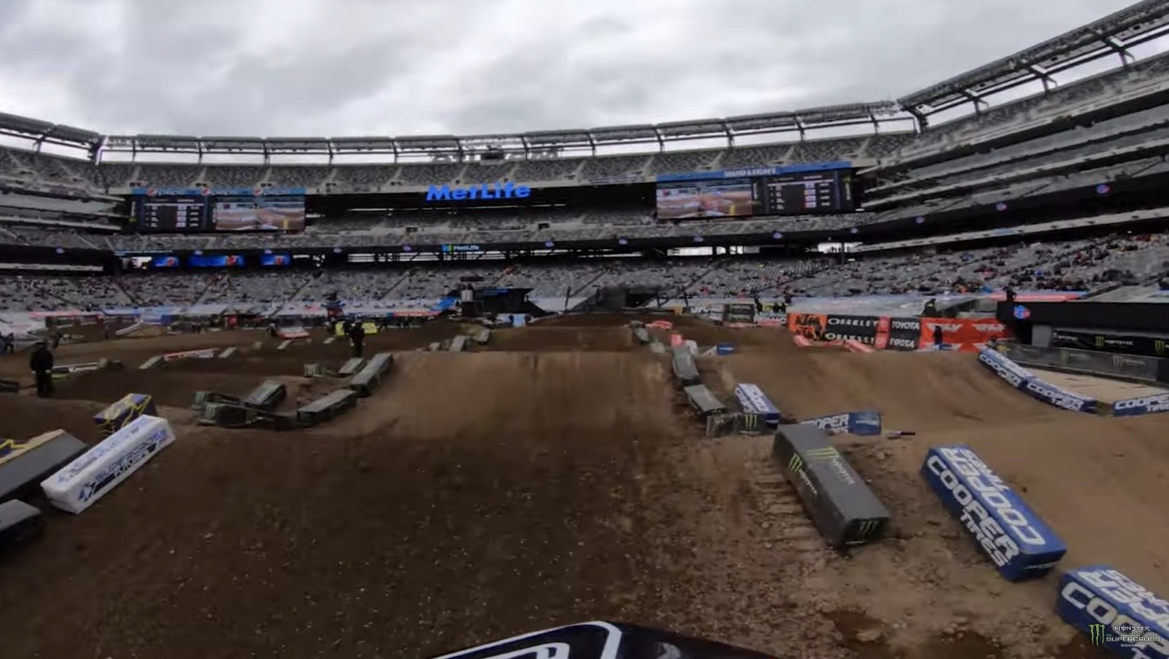 Onboard Mitchell Falk 2019 East Rutherford Supercross Track Preview