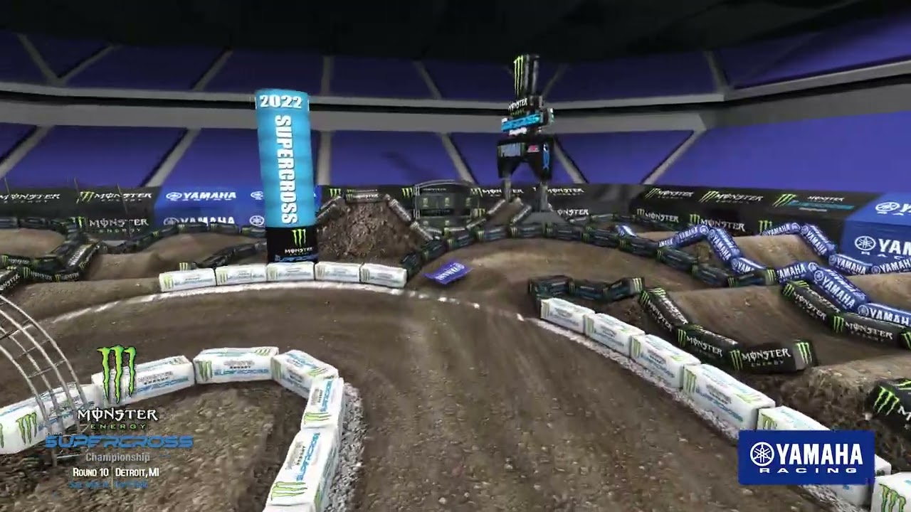 Animated Track Map 2022 Detroit Supercross GD2 Motocross Videos