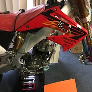 2002 HRC works CR125 with modern works suspension